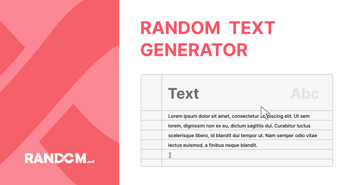 Random Text Generator | Random.onl