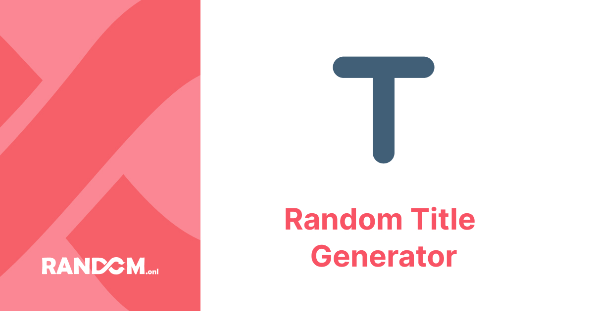 random presentation title generator